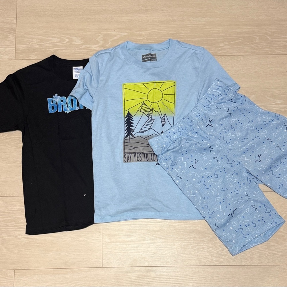 ✨ Eddie Bauer Kids Light Blue Tee Set of 3